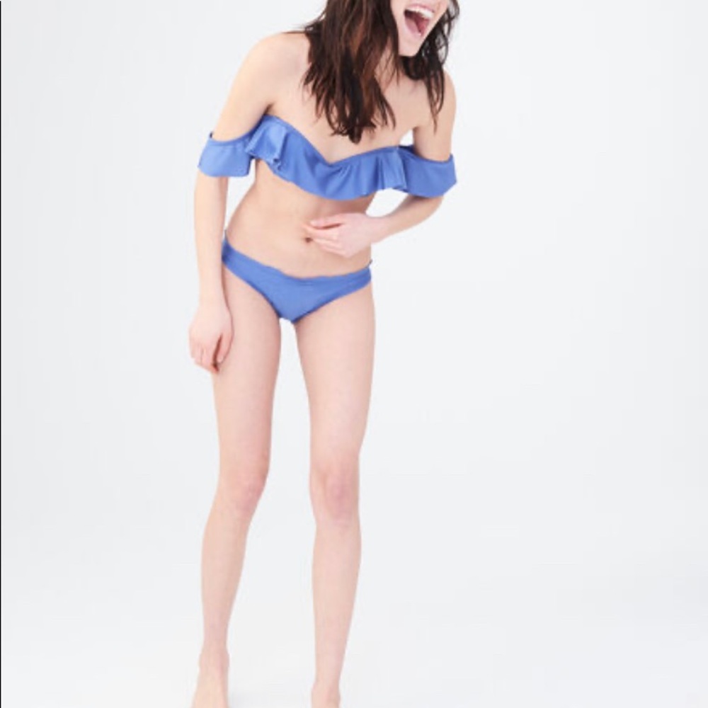 LLD Ruffles Bandeau Top [Saxon Blue]
